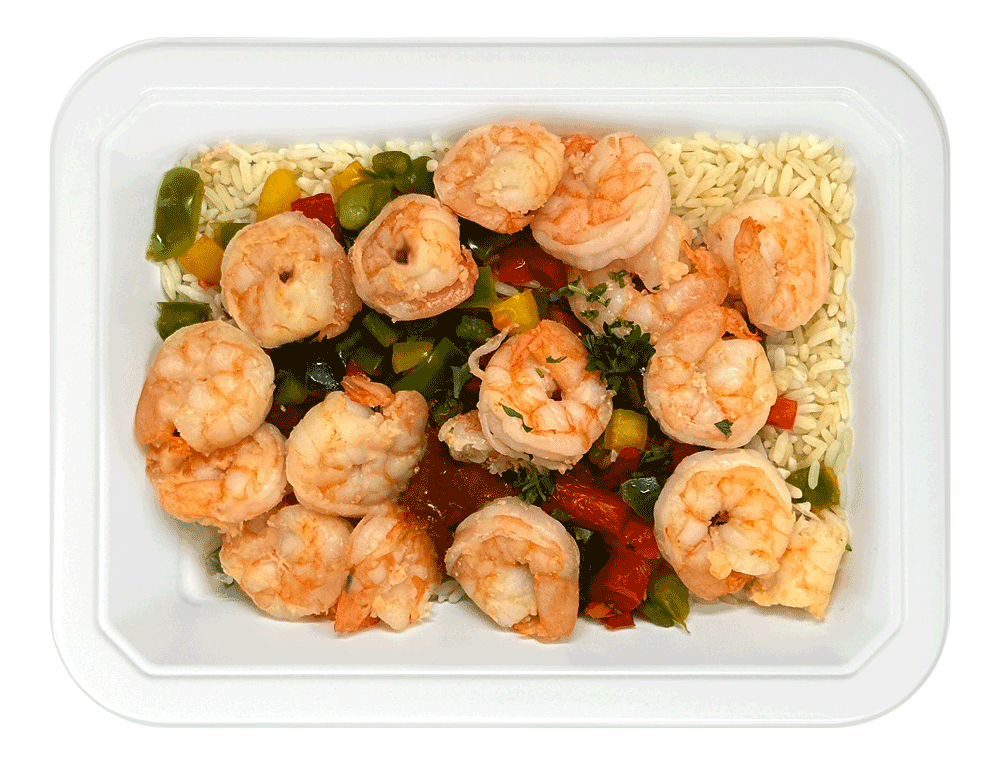 Diablo Shrimp meal prep container